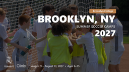 Real Madrid Foundation summer soccer camp 2027 in Brooklyn, NY, August 9 – August 13, 2027. Ages 6–15.