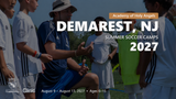 Real Madrid Foundation summer soccer camp 2027 in Demarest, NJ, August 9 – August 13, 2027. Ages 6–15.