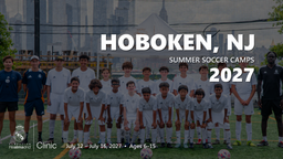 Real Madrid Foundation summer soccer camp 2027 in Hoboken, NJ, July 12 – July 16, 2027. Ages 6–15.