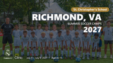 Landscape Real Madrid Foundation Clinic camp artwork for Richmond, VA; July 5 - July 9, 2027; ages 6–15. Updated September 30, 2026.