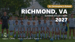 Landscape Real Madrid Foundation Clinic camp artwork for Richmond, VA; July 5 - July 9, 2027; ages 6–15. Updated September 30, 2026.