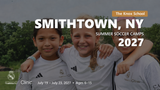 Real Madrid Foundation summer soccer camp 2027 in Smithtown, NY, July 19 – July 23, 2027. Ages 6–15.