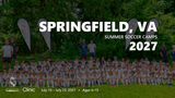 Landscape Real Madrid Foundation Clinic camp artwork for Springfield, VA; July 19 - July 23, 2027; ages 6–15. Updated September 30, 2026.